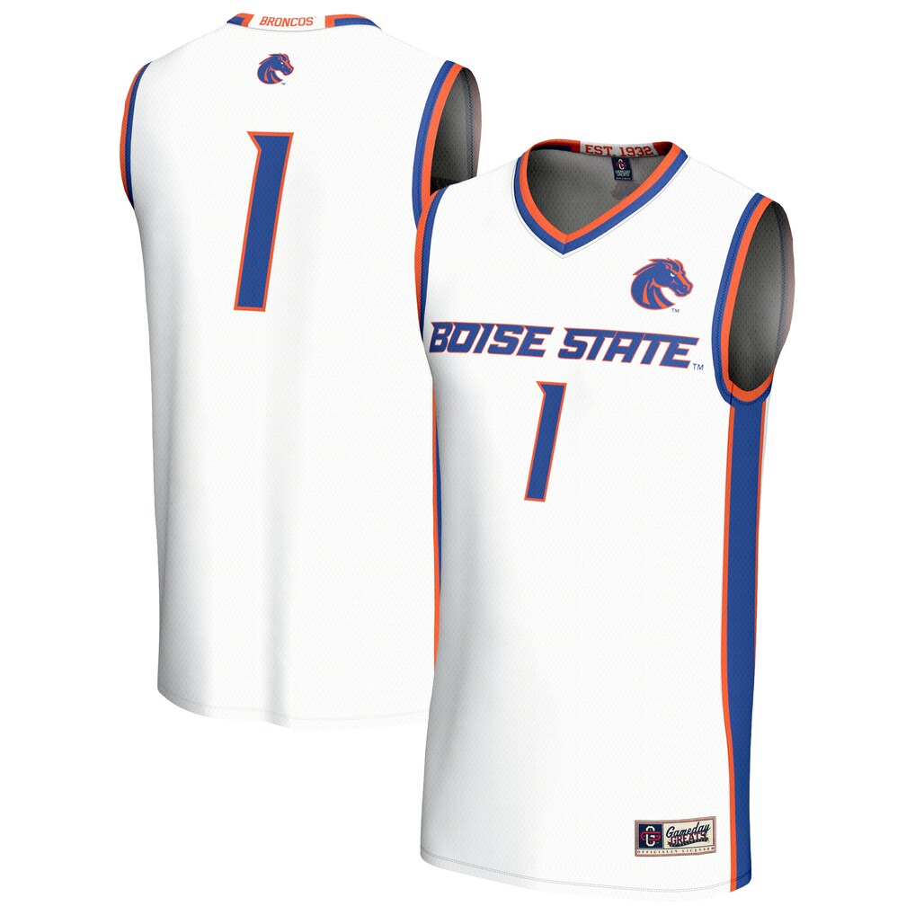 Youth GameDay Greats White Boise State Broncos Lightweight Collegiate Basketball Fashion Jersey - U-jersey