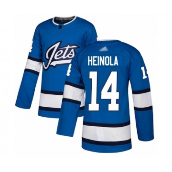 Youth Winnipeg Jets #14 Ville Heinola Authentic Blue Alternate Hockey Jersey - Ujersey