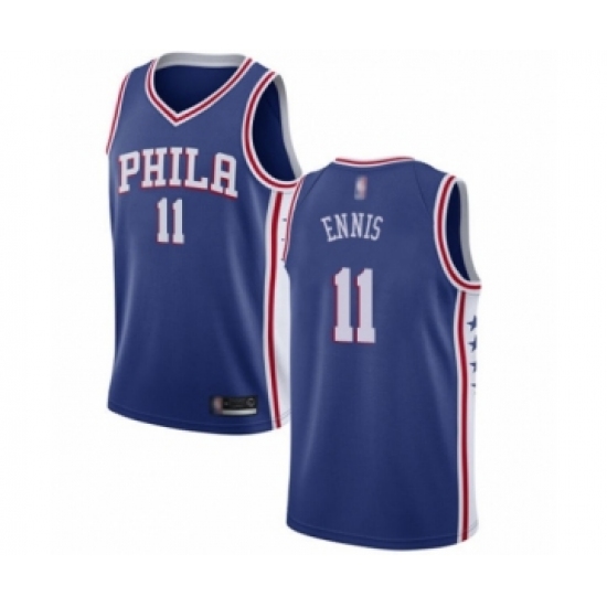 Youth Philadelphia 76ers #11 James Ennis Swingman Blue Basketball Jersey - Icon Edition