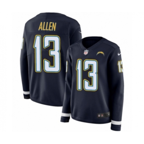 Women's Nike Los Angeles Chargers #13 Keenan Allen Limited Navy Blue Therma Long Sleeve NFL Jersey - Ujersey