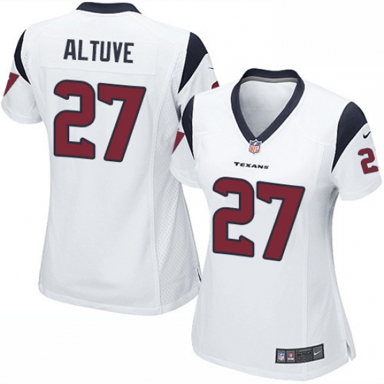 Women's Nike Houston Texans #27 Jose Altuve Game White NFL Jersey - Ujersey