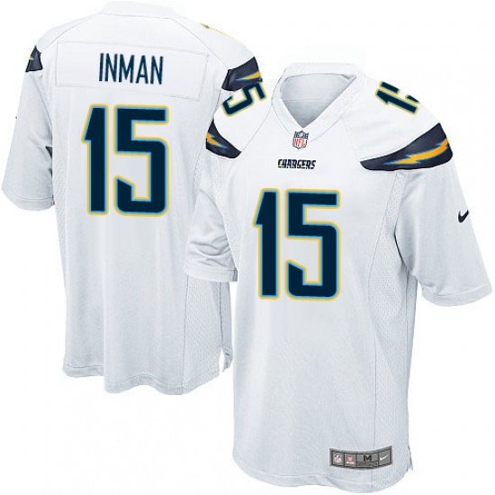 Men's Nike Los Angeles Chargers #15 Dontrelle Inman Game White NFL Jersey - Ujersey