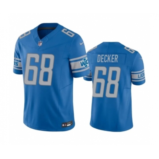 Men's Detroit Lions #68 Taylor Decker Blue 2023 F.U.S.E. Vapor Untouchable Limited Stitched Jersey - Ujersey