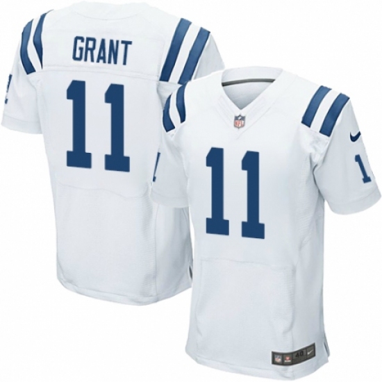 Men's Nike Indianapolis Colts #11 Ryan Grant Elite White NFL Jersey - Ujersey