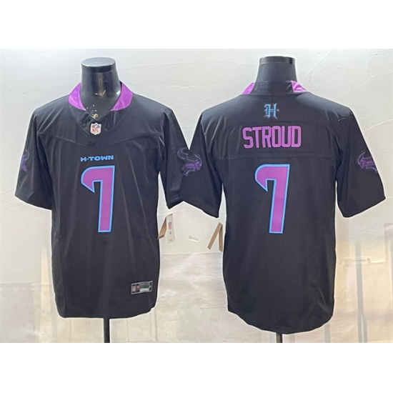 Men's Houston Texans #7 C.J. Stroud Black F.U.S.E. 2025 DJ SCREW Vapor Limited Stitched Football Jersey
