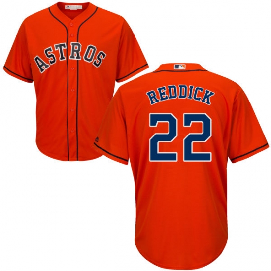 Youth Majestic Houston Astros #22 Josh Reddick Authentic Orange Alternate Cool Base MLB Jersey - Ujersey