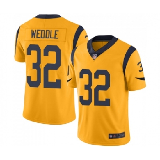 Men's Los Angeles Rams #32 Eric Weddle Limited Gold Rush Vapor Untouchable Football Jersey - Ujersey