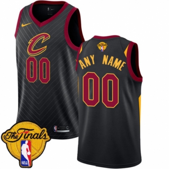 Women's Nike Cleveland Cavaliers Customized Swingman Black 2018 NBA Finals Bound NBA Jersey Statement Edition - Ujersey