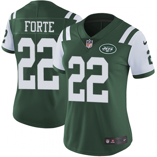 Women's Nike New York Jets #22 Matt Forte Elite Green Team Color NFL Jersey - Ujersey