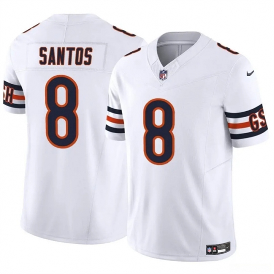 Men's Chicago Bears #8 Cairo Santos White 2025 F.U.S.E. Vapor Untouchable Limited Stitched Football Jersey - Ujersey