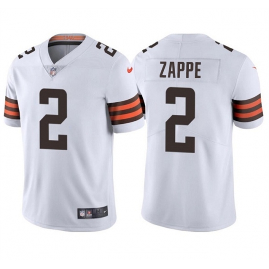 Men's Cleveland Browns #2 Bailey Zappe White Vapor Limited Stitched Football Jersey - Ujersey