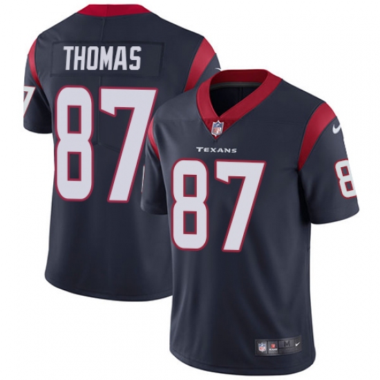 Youth Nike Houston Texans #87 Demaryius Thomas Navy Blue Team Color Vapor Untouchable Limited Player NFL Jersey - Ujersey