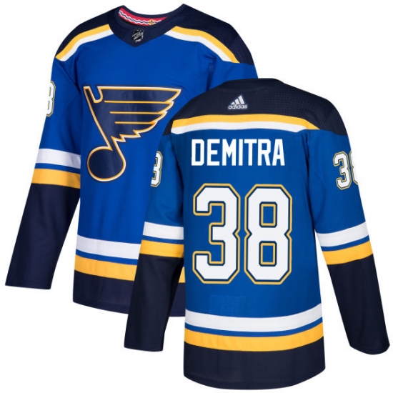 Men's Adidas St. Louis Blues #38 Pavol Demitra Premier Royal Blue Home NHL Jersey - Ujersey