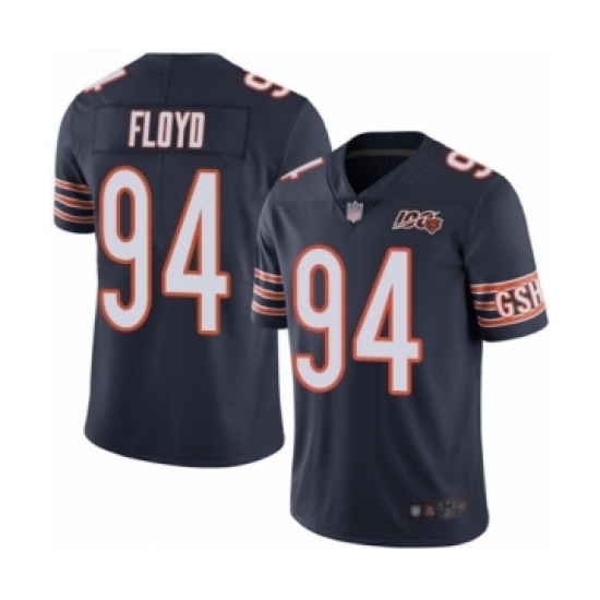 Youth Chicago Bears #94 Leonard Floyd Navy Blue Team Color 100th Season Limited Football Jersey - Ujersey