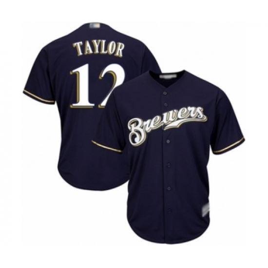 Youth Milwaukee Brewers #12 Tyrone Taylor Authentic Navy Blue Alternate Cool Base Baseball Player Jersey - Ujersey