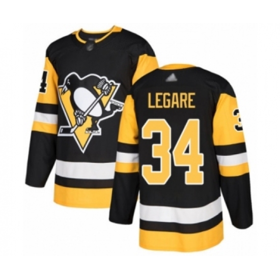 Men's Pittsburgh Penguins #34 Nathan Legare Authentic Black Home Hockey Jersey - Ujersey