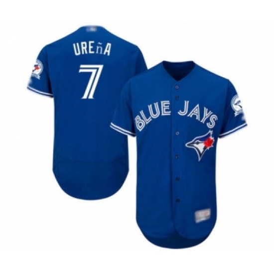 Men's Toronto Blue Jays #7 Richard Urena Blue Alternate Flex Base Authentic Collection Baseball Player Jersey - Ujersey