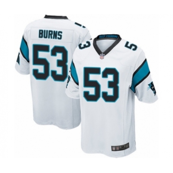 Men's Carolina Panthers #53 Brian Burns Game White Football Jersey - Ujersey