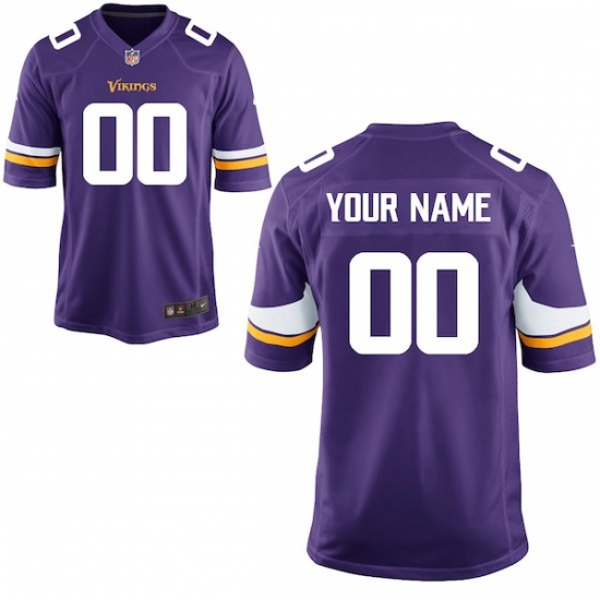 Men's Minnesota Vikings Nike Purple Custom Game Jersey - Ujersey