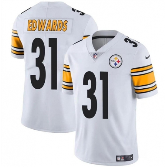Men's Pittsburgh Steelers #31 Daijun Edwards White Vapor Untouchable Limited Football Stitched Jersey - Ujersey
