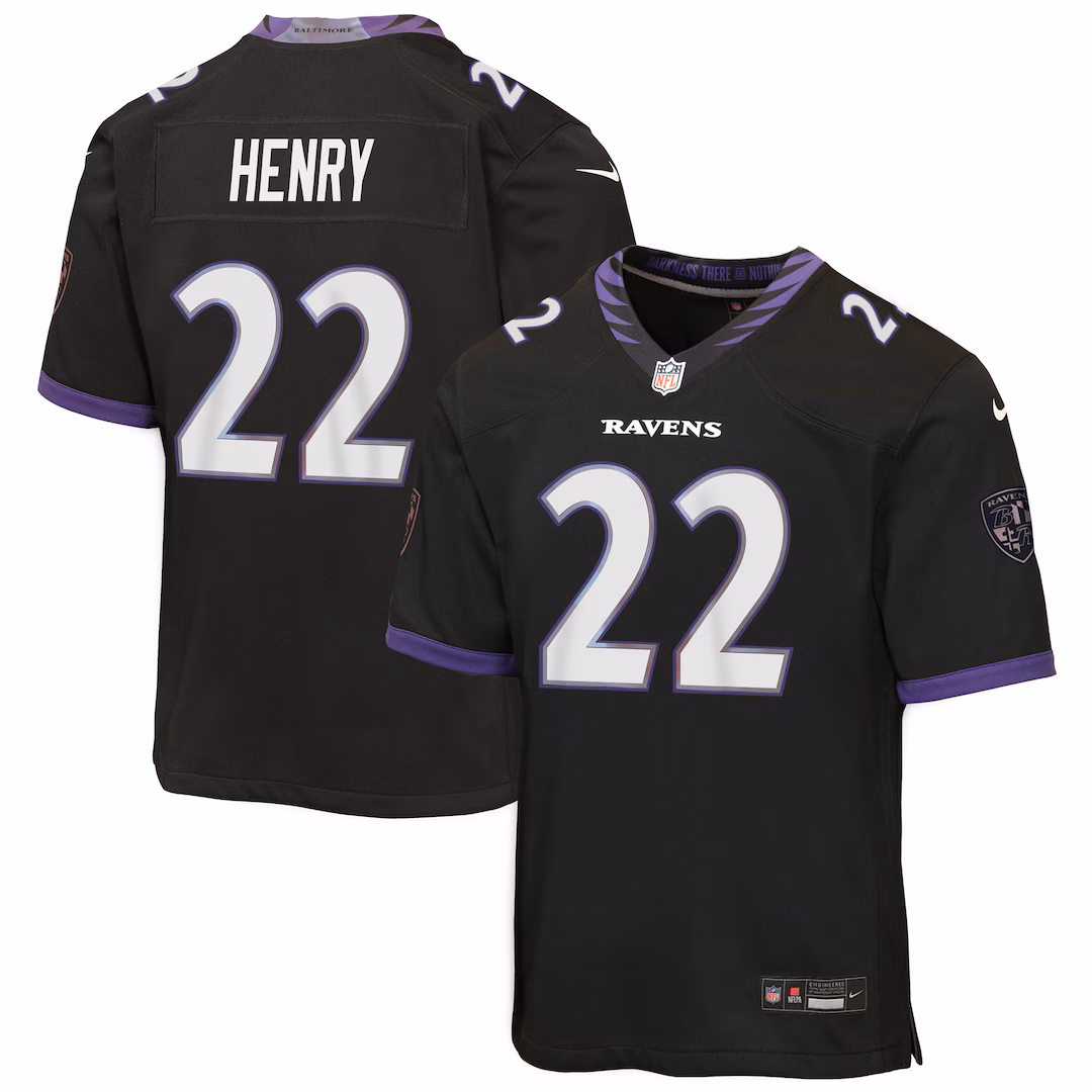 Youth Baltimore Ravens Derrick Henry Nike Black Alternate Game Jersey - U-jersey