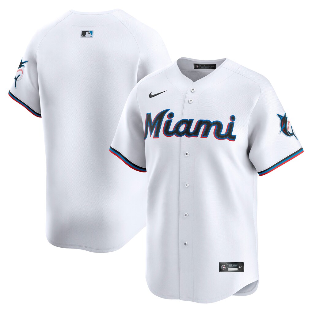 Youth Miami Marlins  Nike White Home Limited Jersey - Ujersey NHL