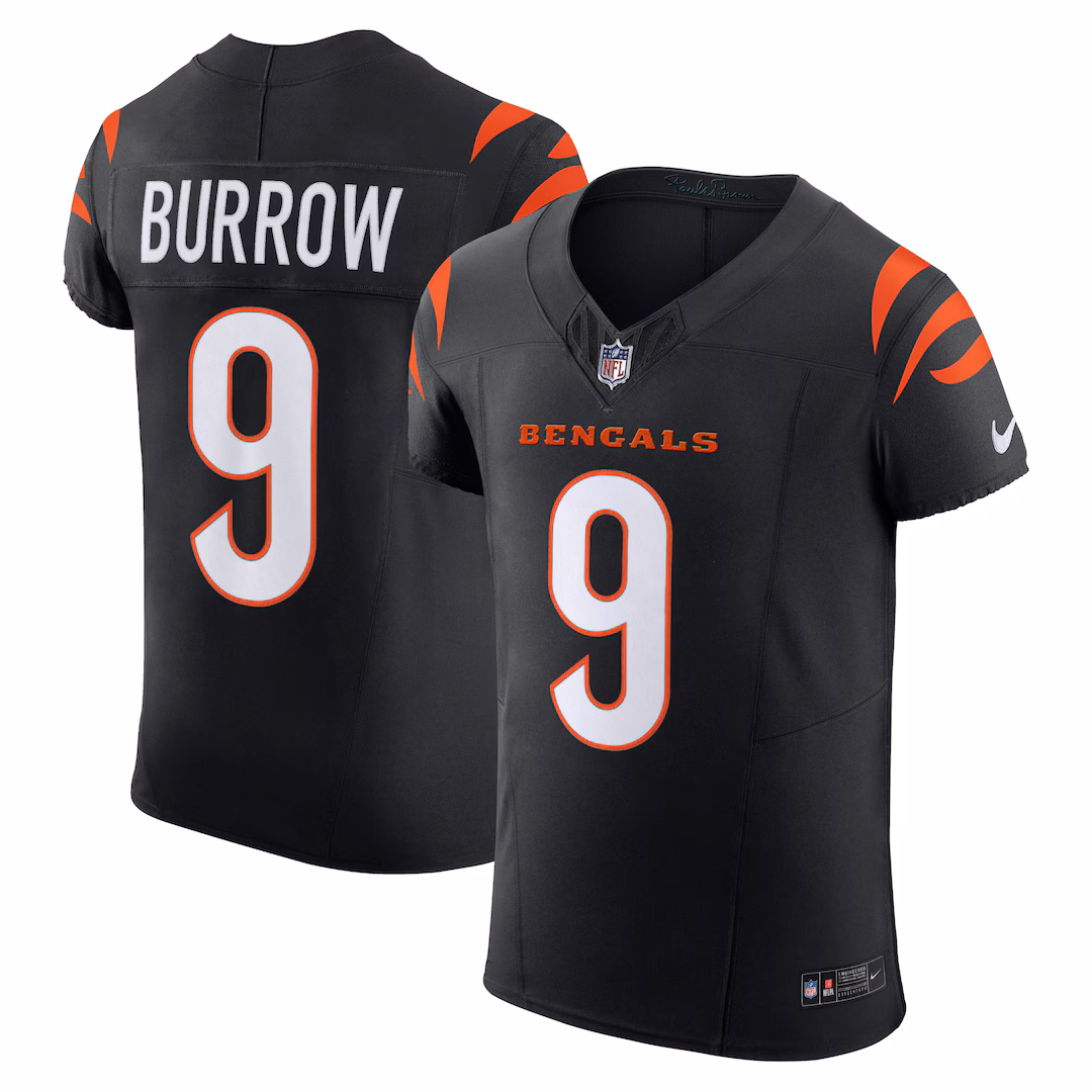 Men's Cincinnati Bengals Joe Burrow Nike Black Team Vapor F.U.S.E. Elite Jersey