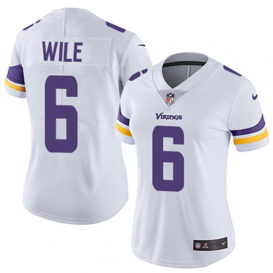 Women's Nike Minnesota Vikings #6 Matt Wile White Vapor Untouchable Limited Player NFL Jersey - Ujersey