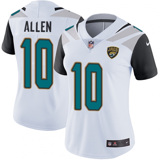 Women's Nike Jacksonville Jaguars #10 Brandon Allen White Vapor Untouchable Limited Player NFL Jersey - Ujersey