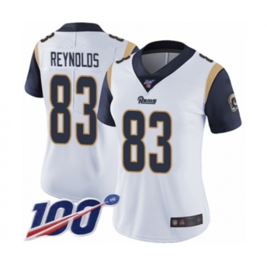 Women's Los Angeles Rams #83 Josh Reynolds White Vapor Untouchable Limited Player 100th Season Football Jersey - Ujersey