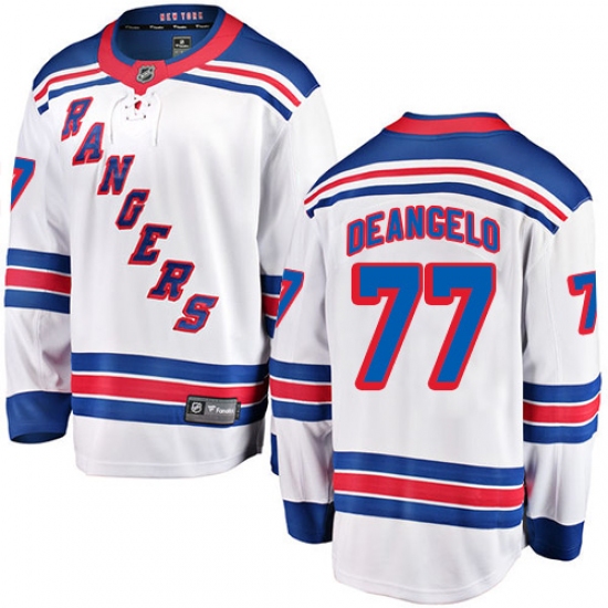 Youth New York Rangers #77 Anthony DeAngelo Fanatics Branded White Away Breakaway NHL Jersey - Ujersey