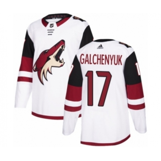 Youth Adidas Arizona Coyotes #17 Alex Galchenyuk Authentic White Away NHL Jersey - Ujersey