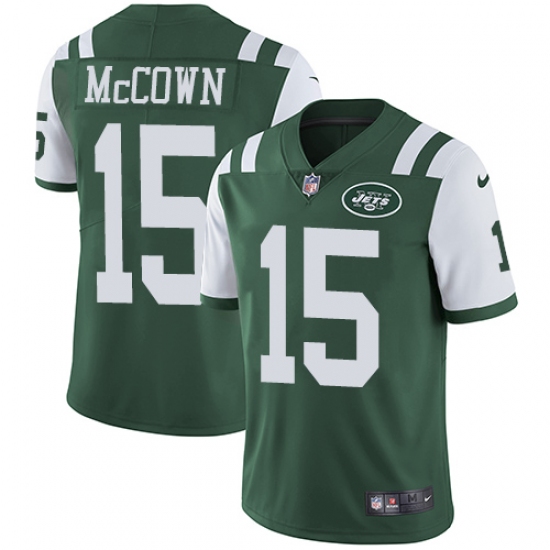Youth Nike New York Jets #15 Josh McCown Green Team Color Vapor Untouchable Limited Player NFL Jersey - Ujersey