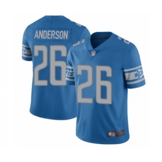 Men's Detroit Lions #26 C.J. Anderson Blue Team Color Vapor Untouchable Limited Player Football Jersey - Ujersey