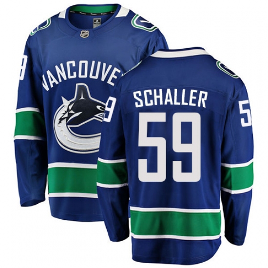 Youth Vancouver Canucks #59 Tim Schaller Fanatics Branded Blue Home Breakaway NHL Jersey - Ujersey
