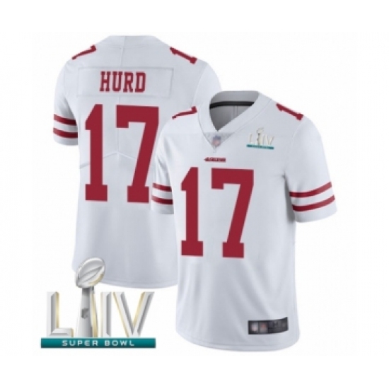 Youth San Francisco 49ers #17 Jalen Hurd White Vapor Untouchable Limited Player Super Bowl LIV Bound Football Jersey - Ujersey