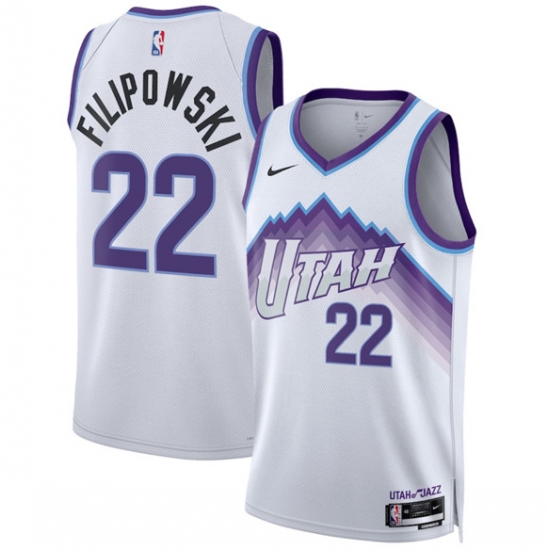 Men's Utah Jazz #22 Kyle Filipowski White 2025 Association Edition Stitched Basketball Jersey - Ujersey