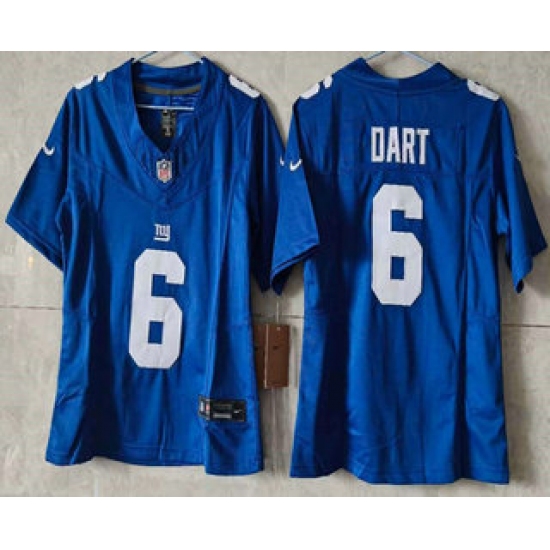 Youth New York Giants #6 Jaxson Dart Limited FUSE Blue Vapor Jersey - Ujersey
