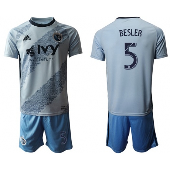 Sporting Kansas City #5 Besler Home Soccer Club Jersey - Ujersey
