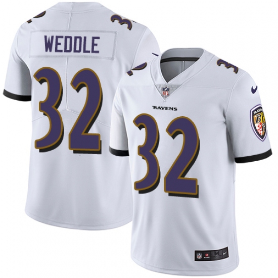 Youth Nike Baltimore Ravens #32 Eric Weddle White Vapor Untouchable Limited Player NFL Jersey - Ujersey