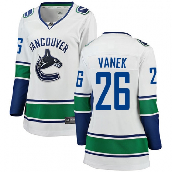 Women's Vancouver Canucks #26 Thomas Vanek Fanatics Branded White Away Breakaway NHL Jersey - Ujersey