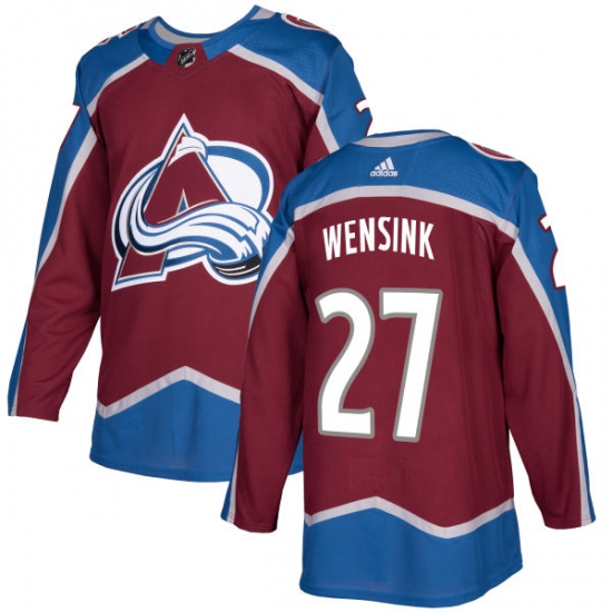 Men's Adidas Colorado Avalanche #27 John Wensink Authentic Burgundy Red Home NHL Jersey - Ujersey
