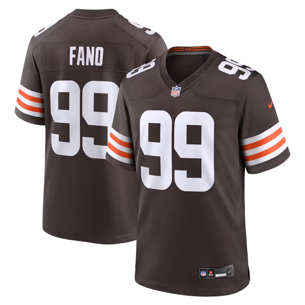 Men's Cleveland Browns Logan Fano Nike Brown Team Game Jersey