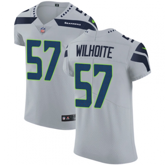 Men's Nike Seattle Seahawks #57 Michael Wilhoite Grey Alternate Vapor Untouchable Elite Player NFL Jersey - Ujersey