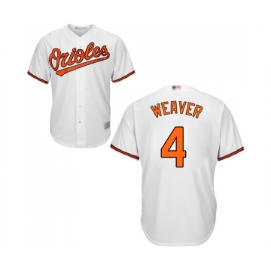 Men's Baltimore Orioles #4 Earl Weaver Replica White Home Cool Base Baseball Jersey - Ujersey