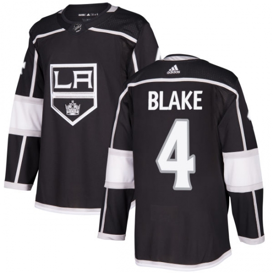 Men's Adidas Los Angeles Kings #4 Rob Blake Authentic Black Home NHL Jersey - Ujersey