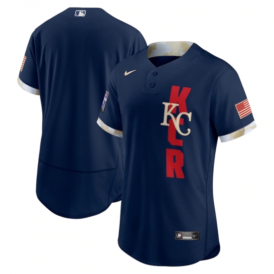 Men's Kansas City Royals Blank Nike Navy 2021 MLB All-Star Game Authentic Jersey - Ujersey