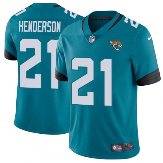 Youth Jacksonville Jaguars #21 C.J. Henderson Teal Green Alternate Stitched Vapor Untouchable Limited Jersey - Ujersey