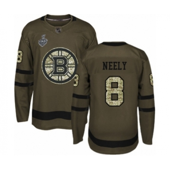 Youth Boston Bruins #8 Cam Neely Authentic Green Salute to Service 2019 Stanley Cup Final Bound Hockey Jersey - Ujersey