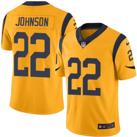 Youth Nike Los Angeles Rams #22 Trumaine Johnson Limited Gold Rush Vapor Untouchable NFL Jersey - Ujersey